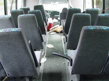 Shuttle Bus Interior Safety.